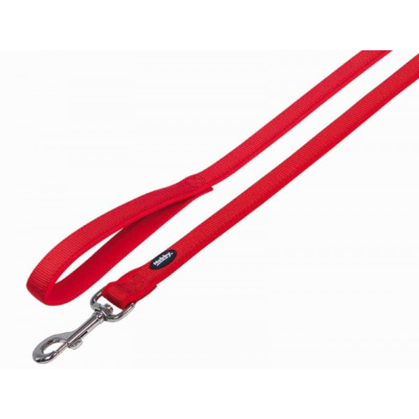 NOBBY-Λουρί CLASSIC PRENO red/red L: 120cm, W: 15/20mm
