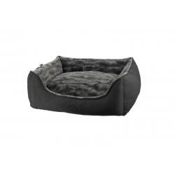 NOBBY-Comfort Τετράγωνο Κρεβάτι DIAN  dark grey :80x70 x23cm