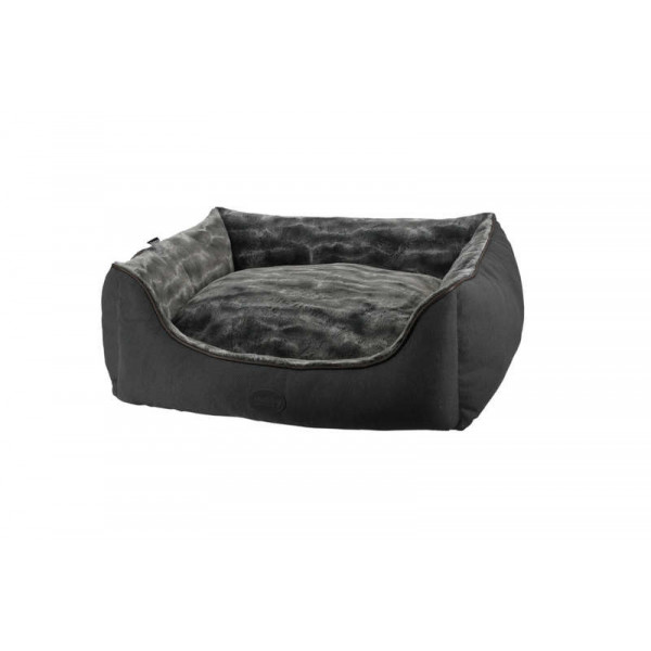 NOBBY-Comfort Τετράγωνο Κρεβάτι DIAN  dark grey :80x70 x23cm