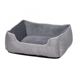 NOBBY-Comfort τετράγωνο κρεβάτι Classic 'PURNA' - 50 x 40 x 17cm - Grey