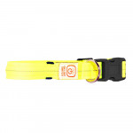 Duvo+Περιλαίμιο Σκύλου Flash Light Collar USB Nylon (Κίτρινο) 30-40 cm/2.5cm