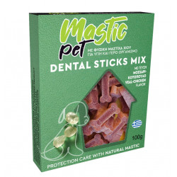 MASTIC PET Dental Sticks Σκύλου ΜΙΧ Μοσχάρι, κοτόπουλο & Μαστίχα Χίου 100gr