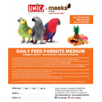 UNICA & MEEKS DAILY FEED PARROTS MEDIUM 2KG